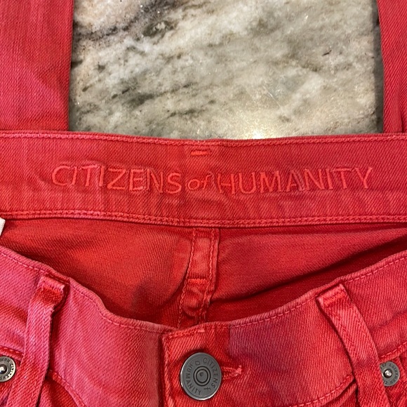 Women’s Citizens of Humanity red denim jeans - Picture 3 of 9